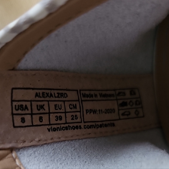 Vionic Cream Snake-Embossed Ballet Flats - Picture 3 of 7